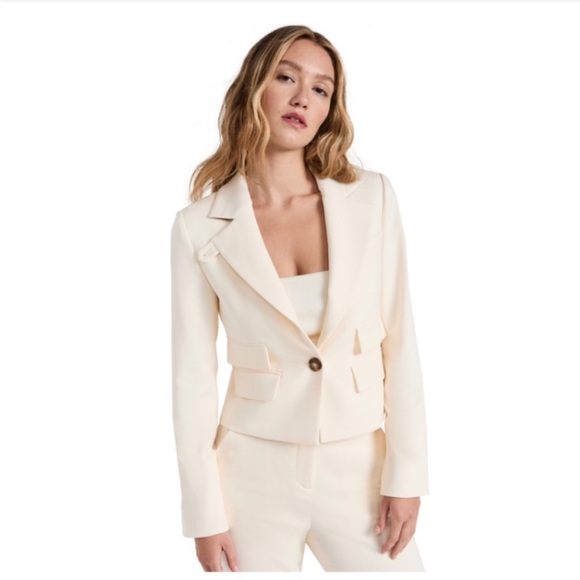 Veronica Beard | Boon Cropped Jacket in Ecru Size 14 . I jus need to size down - Picture 3 of 6